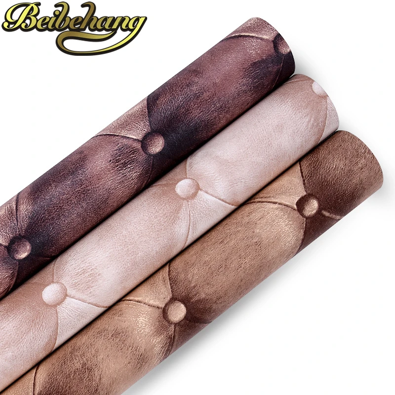 beibehang European imitation soft bag 3D stereo wallpaper living room TV background wall hotel bedroom bedside imitation leather