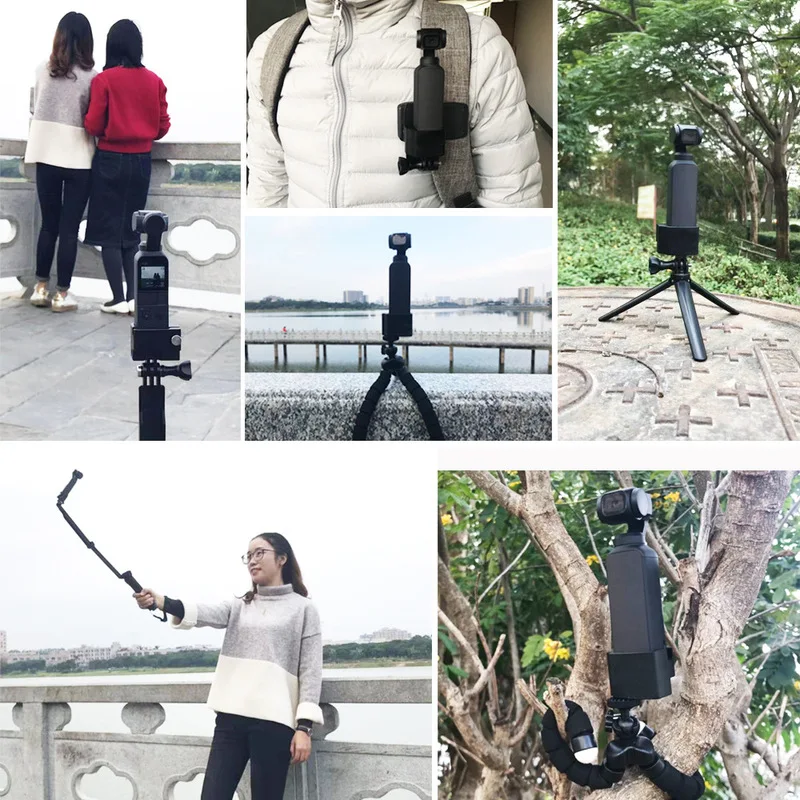 DJI Osmo Pocket Tripod Stand Base Mount Adapter DJI Osmo Pocket Accessories Handle Gripd for Handheld Gimbal Stabilizer
