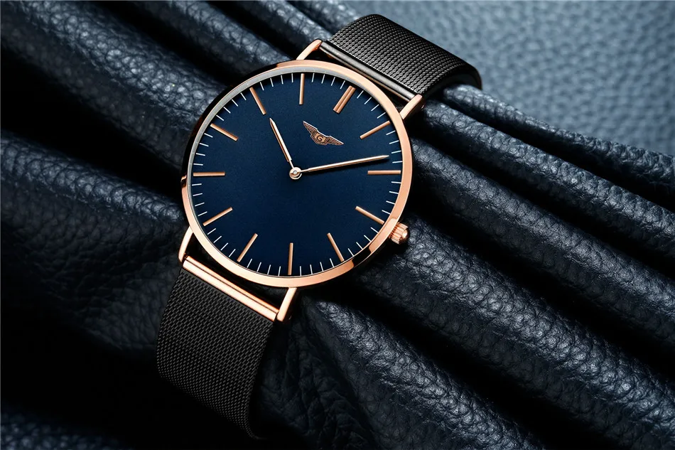 GUANQIN модный мужской роскошный бренд часов ультра тонкие кварцевые часы для мужчин простой водонепроницаемый кожаный ремешок наручные часы Relogio Masculino