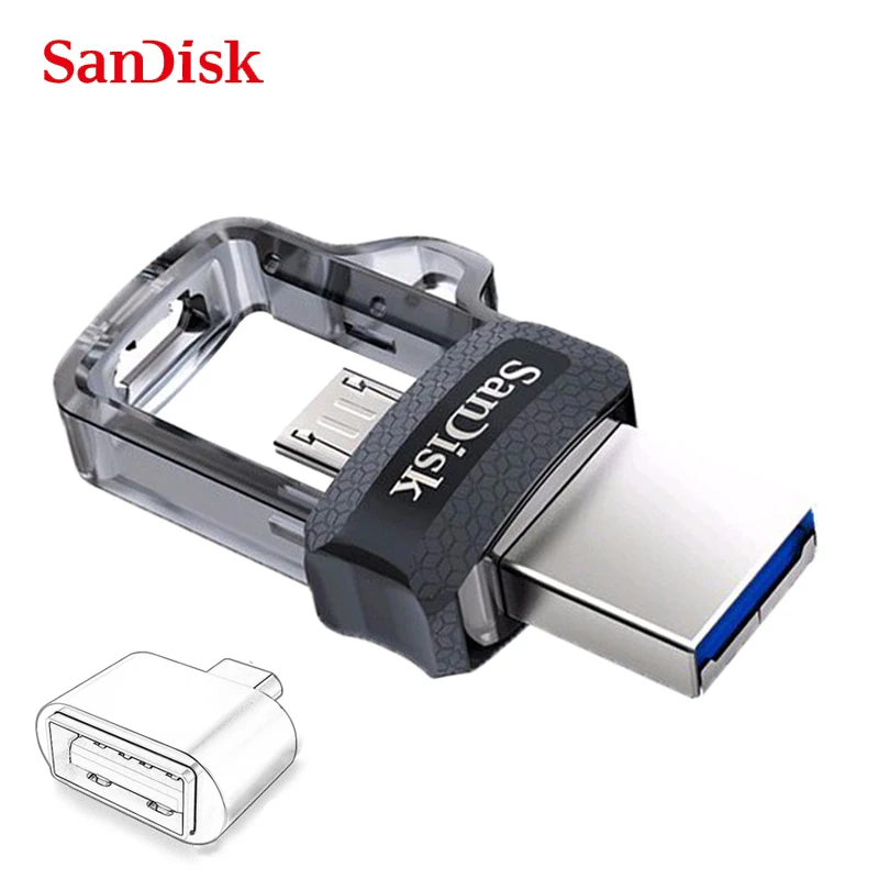 Sandisk Usb Flash Drive 128 GB 64 32 16 150MBS OTG 3 0 Pen Мини U диска Stick ключ с Micro USB для телефонных|USB