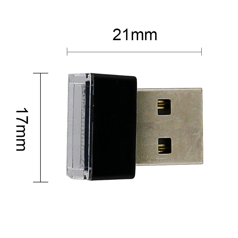 Hlxg 1 светодио дный шт. USB LED автомобиля атмосфера огни светодиодные