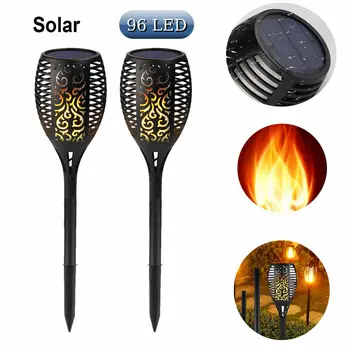 

1PC 96 LED Waterproof Flickering Flame Solar Torch Light Garden Lamp Outdoor