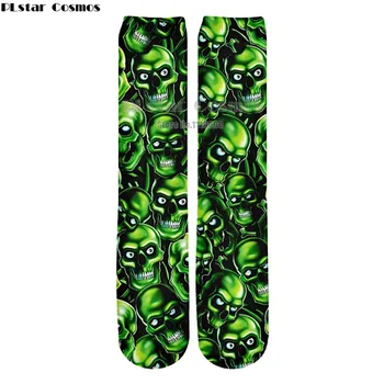 PLstar Cosmos 2018 Newest Men women Long Cotton Socks green Skull Super Hero Deadpool Classic Man Stocking Hot Sale deadpool classic vol 1
