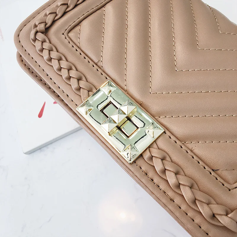 النساء الجلود حقيبة كتف الأزياء كيس سلاسل حقيبة يد فاخرة حقائب النساء مصمم السيدات حمل Crossbody الأعلى مقبض حقيبة مبطن