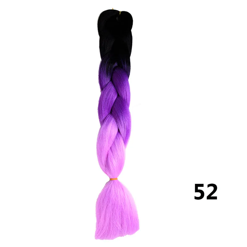 Sambraid jumbo косы ombre канекалон 24 inch плетение волос для вязания канекалон крючком косы синтетических крючком волос 100g - Цвет: #8