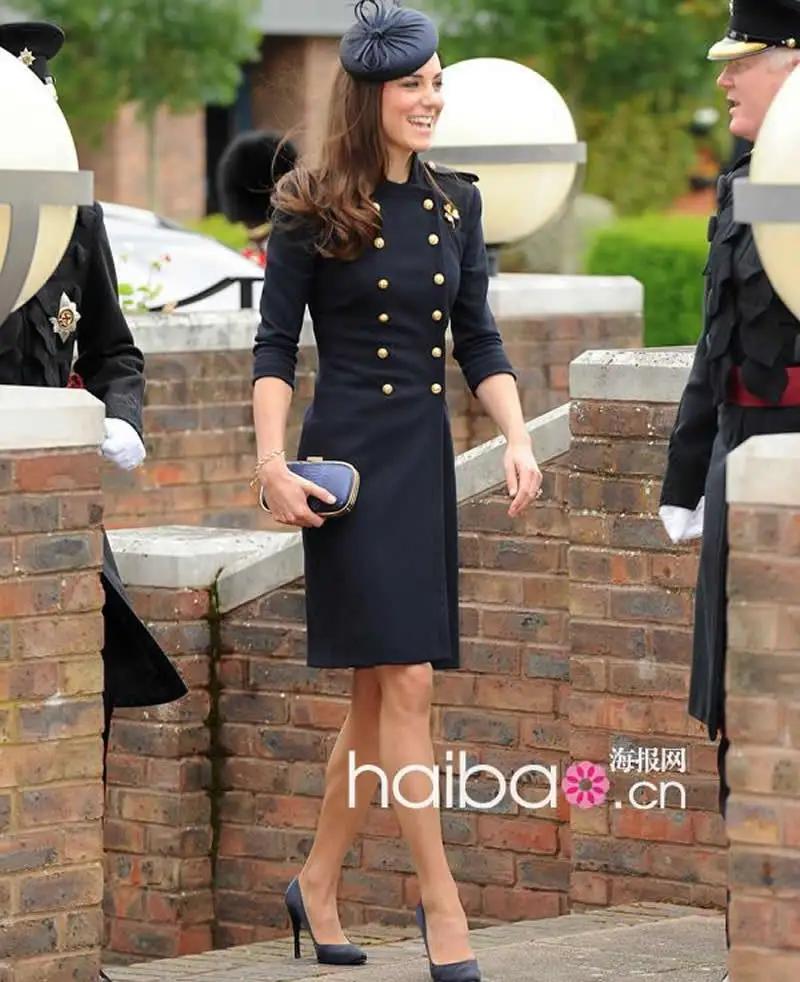 Новинка, дизайнерское Женское шерстяное пальто Kate Middleton, двубортное пальто с длинным рукавом
