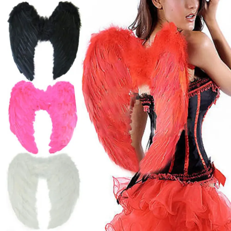 

Adults Kids Feather Fairy Angel Wings Night Fancy Dress Up Costume Halloween Cosplay Wing Festive Party Supplies christmas deals