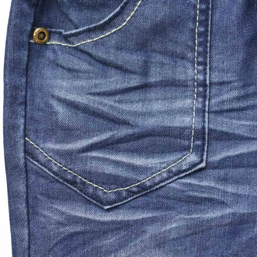 От 4 до 8 лет джинсы для мальчиков-подростков, детские джинсовые Капри, латунные пуговицы, вышитые брюки MH9026
