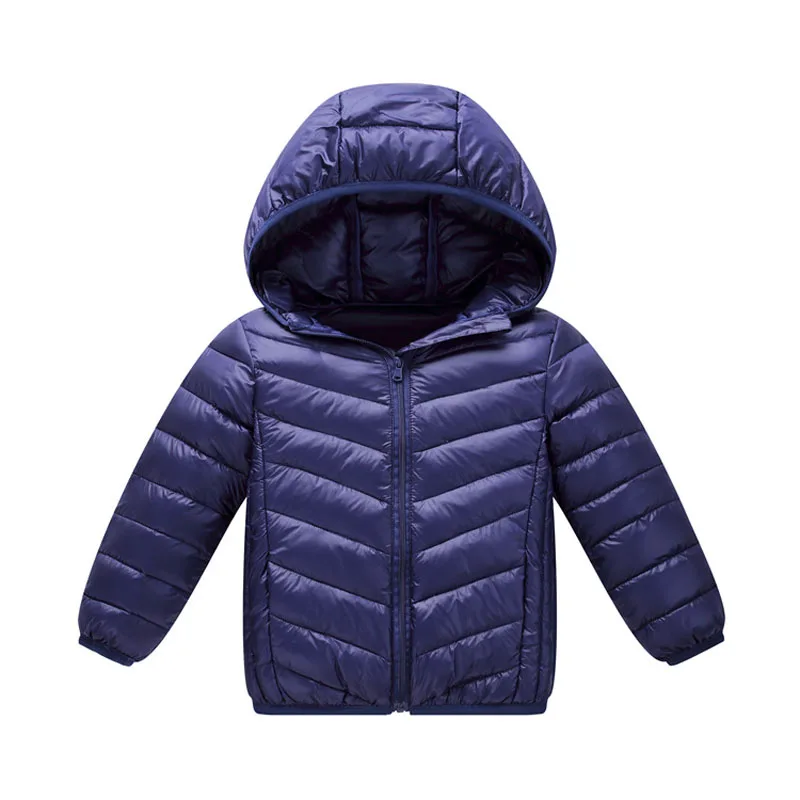 Новинка; весеннее Детское пальто; Осенняя детская куртка; Верхняя одежда для мальчиков; теплые пальто; одежда для малышей; легкая хлопковая пуховая одежда для девочек - Цвет: Синий