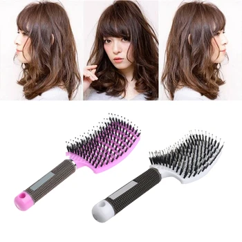 

New 1Pc Hairbrush Bristle Nylon Comb Hair Scalp Massage Salon Hairdressing Styling Tools
