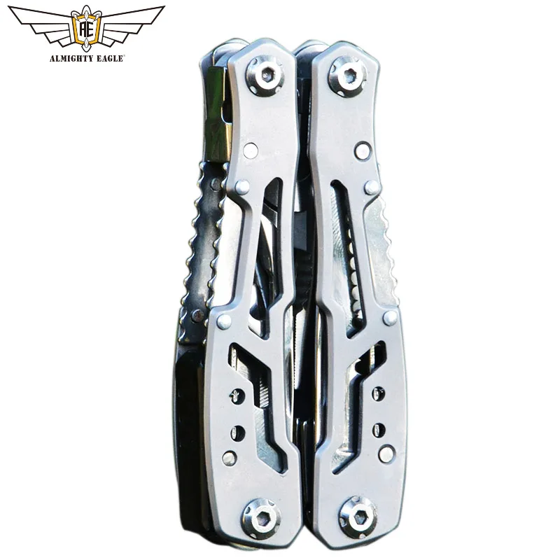 Sliver ALMIGHTY EAGLE 14 в 1 ручные инструменты многофункциональный инструмент из нержавеющей стали карманный складной нож многофункциональный нож для кемпинга выживания охотничьи клещи - Цвет: Sliver