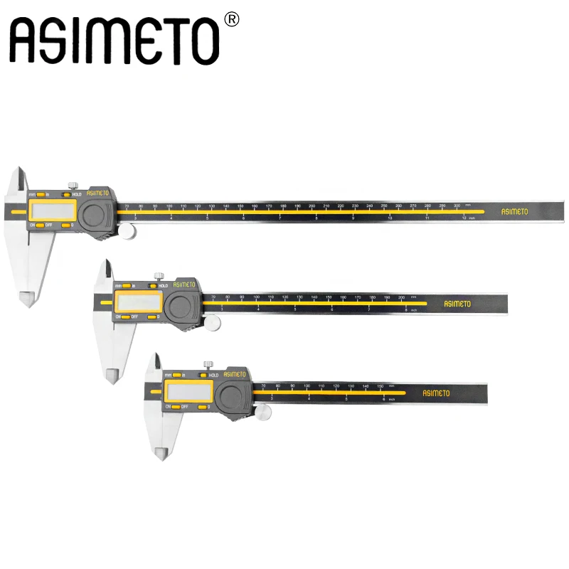 

ASIMETO Measuring Range 0-300mm/0.01 0-12inch/.0005 307-62-3 Absolute Digital Calipers FAST SHIPPING