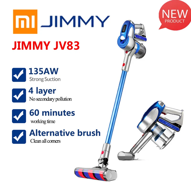 

Xiaomi JIMMY JV83 Wireless Vacuum Cleaner Digital Motor 135W Strong Power 20KPa Big Suction Aspirador Dust Collector For Home
