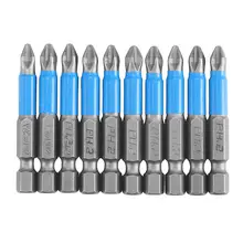 Youool-Juego de puntas de destornillador magnéticas PH1 PH2 PH3, 10 Uds., 50mm, vástago hexagonal de 1/4