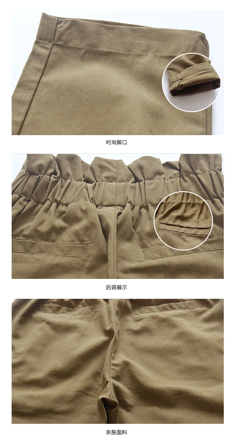 Calças da Criança do Verão Cintura com Cinto Elegantes para Meninas Crianças Menina Elástico Plissado Baggy Calças 3 6 8 10 12 14 Anos 14 High Quality Mamãe e Bebê