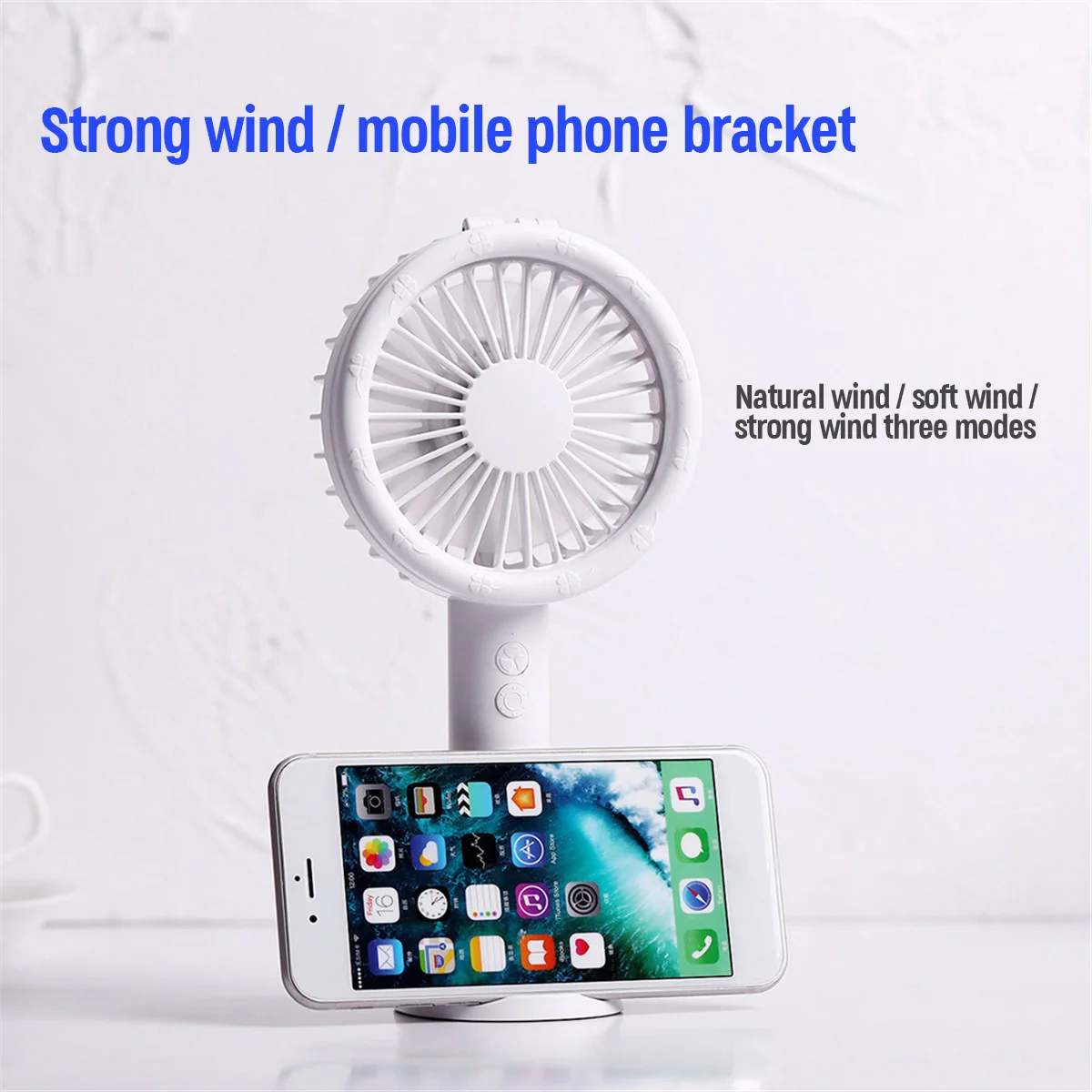 

Portable Mini Table Lamp Fan Handheld USB Charging Air Cooling Fan Electric fan Desk Home Outdoor with Colorful Light 1500mA