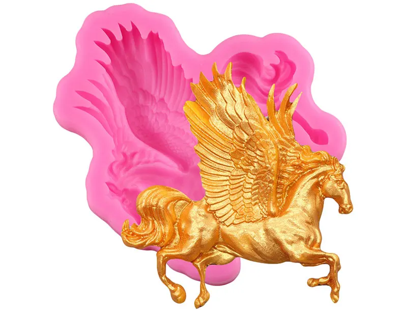 3D Pegasus силиконовые формы для приготовления конфет шоколадная помадка формы для сахара глина для украшения торта инструменты для торта Мыло кухонные формы для выпечки