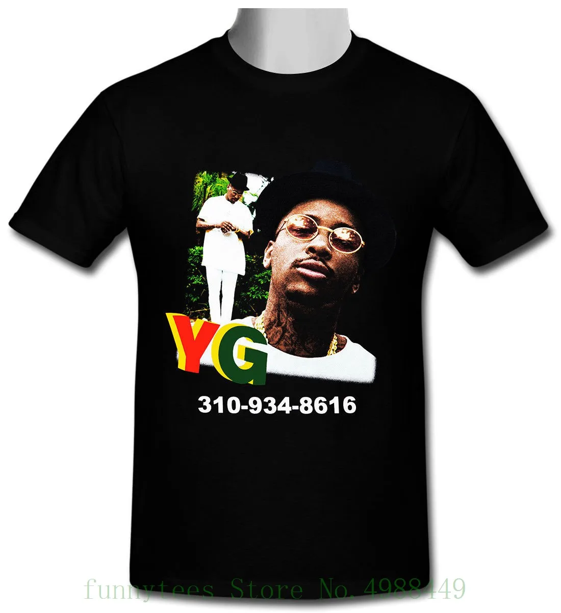 

Yg Rapper Black T Shirt Size S To 2xl Good Quality Brand Cotton Shirt Summer Style Cool Shirts