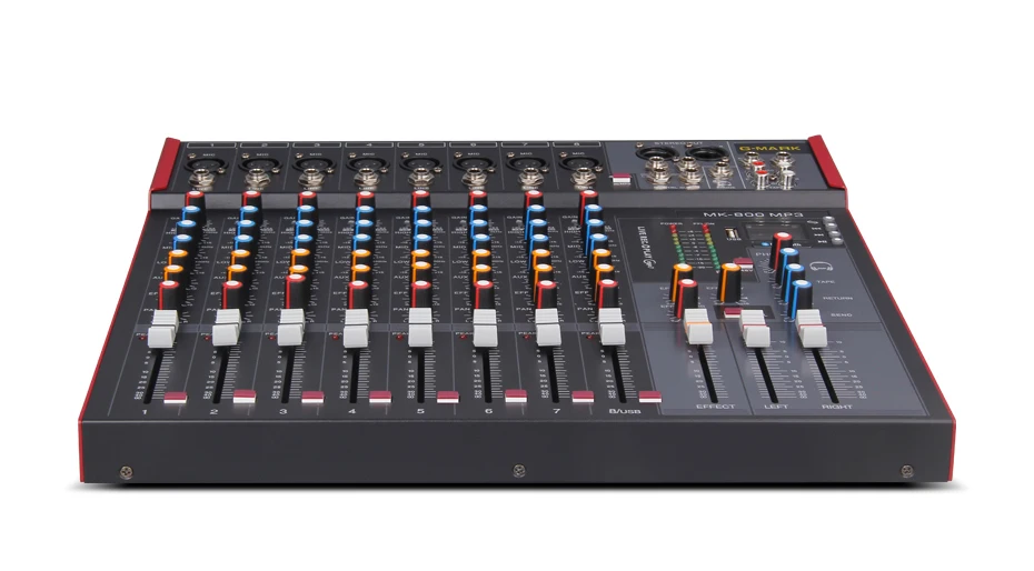 G-MARK MK800 Mixer Profesional Audio Muzik Studio Konsol Pentas Mikrofon Pencampuran DJ Party Church 48V Phantom Power G-MARK MK800 Mixer Profesional Audio Muzik Studio Konsol Pentas Mikrofon Pencampuran DJ Party Church 48V Phantom Power