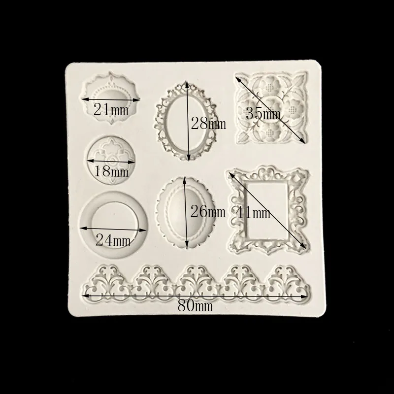 

minsunbak Ornate jewelery diamond shapes Silicone mould Fondant Candy Chocolate Baking tools DIY cake decoration