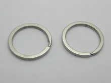 50 placa-Tom de prata Split Rings Key Rings 30X2mm