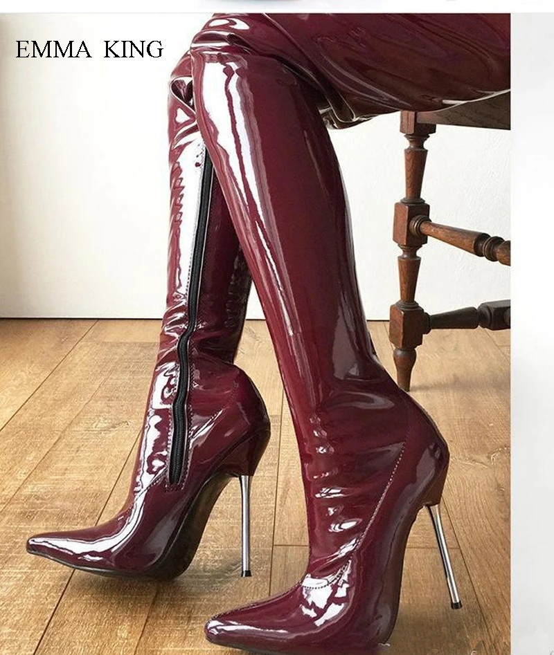 leather long boots for women