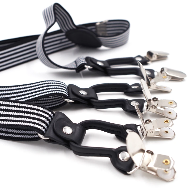 Мужские Регулируемые Эластичные подтяжки с 6 зажимами 2019*2 5 см 120|suspenders clips|men