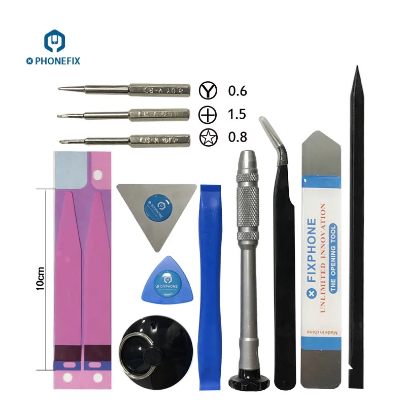 

PHONEFIX 12 IN 1 Professional Mobile Phone Opening Repair Tools LCD Screen Opening Battery Disassembly Replacement Tools Kit