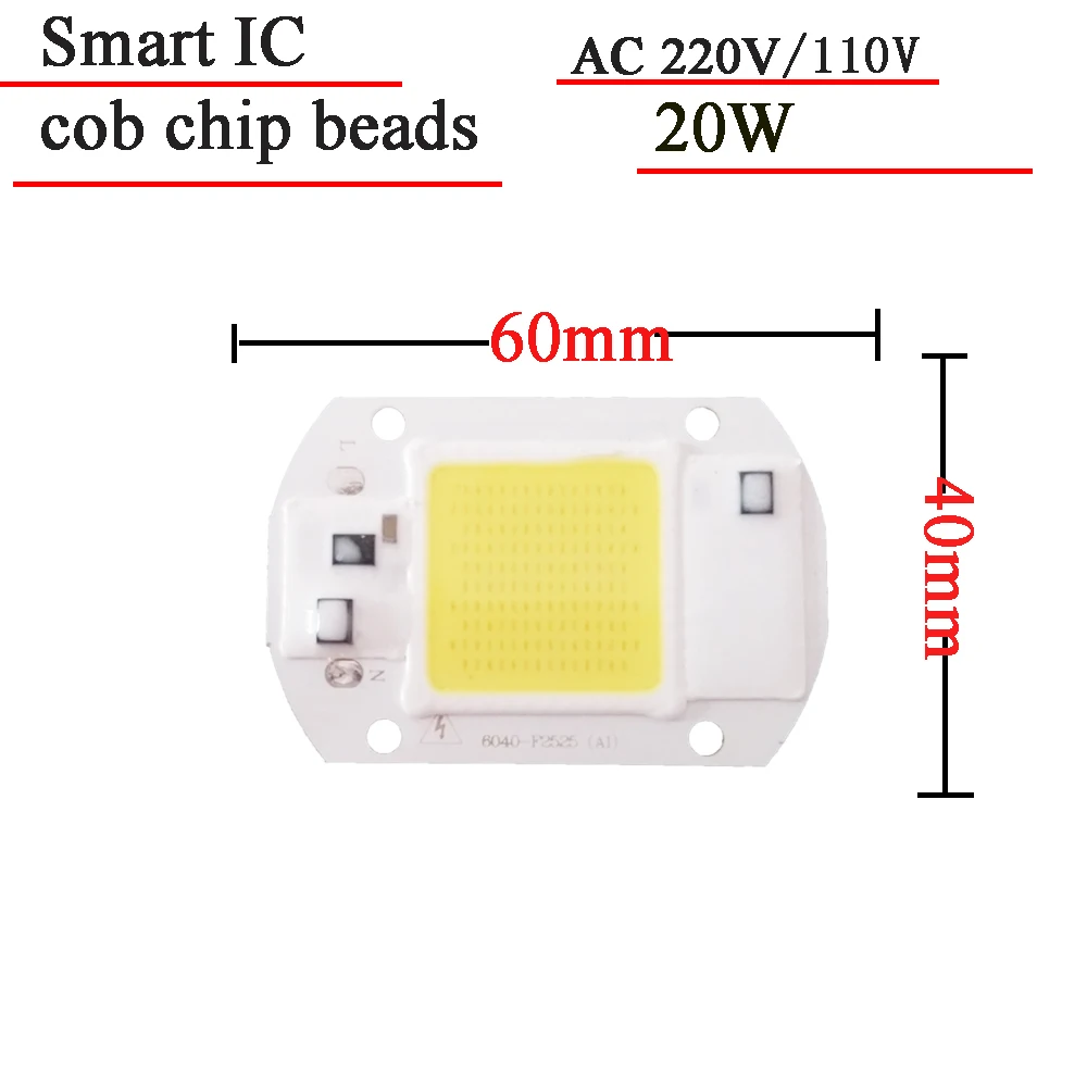 Светодиодный прожектор с COB чипом 220 В переменного тока SMD 20 Вт 30 50 белый/теплый