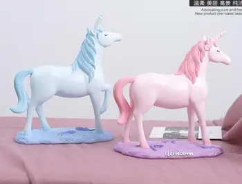 

Resin handicraft gift set pieces Cute unicorn office desktop decoration household world props Wholesale factory direct selling