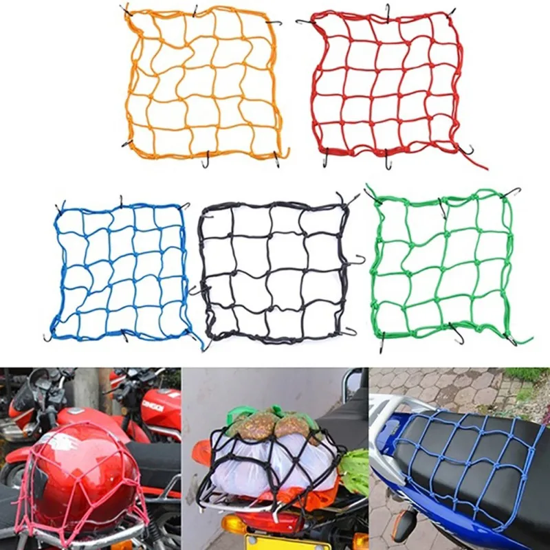 

Motorcycle Bicycle Cargo Net Helmet Rope Luggage Storage Bag Twine Motorycle Net Bags Mesh 9449 7801