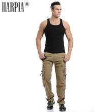 Южноамериканская осень Для мужчин s карго штаны мужские хлопковые Повседневное мульти карманные военные брюки для Для мужчин плюс Размеры 5xl военный фанат камуфляжной расцветки, длинные штаны