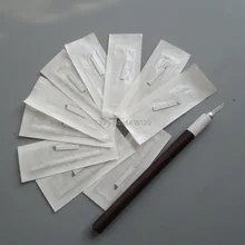 Профессиональная ручная Татуировка ручка с 10 шт. 14 контактов лезвие microblading для постоянного макияжа