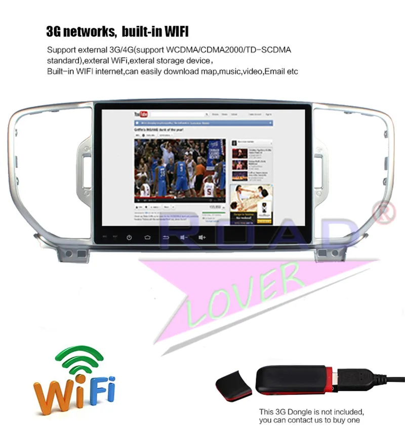 Top Roadlover Android 8.1 Car Multimedia Player Radio For KIA SportageR 2015 Stereo GPS Navigation Autoradio Magnitol 2 Din NO DVD 15