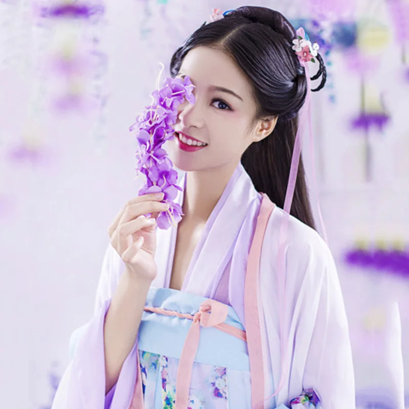 

Classic Women Hanfu Chinese Dance Costume Singers Traditional Performance Clothing Folk Dress Oriental Festival Outfit DC1861