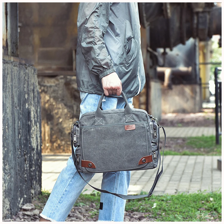 Модная парусиновая сумка мужская повседневная сумки на плечо для Для мужчин 2018 сумка высокого качества сумки холст ноутбук портфель Для