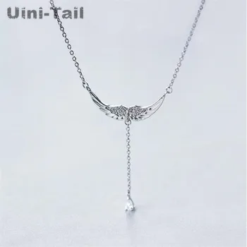 

Hot Fresh Design 925 Sterling Silver Cute Angels Flying Wing Necklace Fashion Flow High Quality Jewelry Gifts Preferred