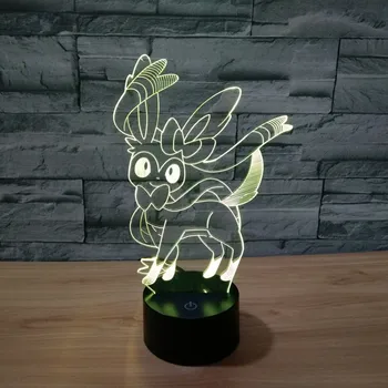 

Pokemon Sylveon 3D Lamp 7 Color Led Night Lamps for Kids Touch Led USB Table Lampara Lampe Baby Sleeping Nightlight Room Lamp