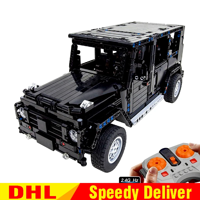 

LP Technic 20090 MOC Jeep Wrangler Rubicon RC 20100 G500 AWD Wagon RC Motor Compatible Legoing 5140 2425 Blocks Brick