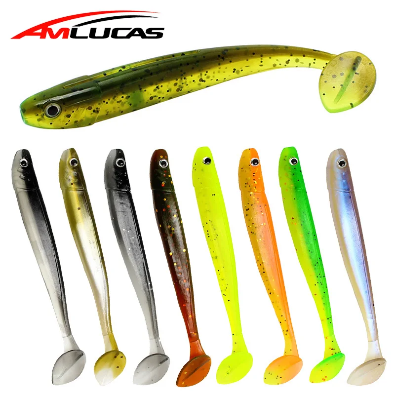 

Amlucas Worm Soft Lure Artificial Fishing Bait 4pcs 100mm 4.7g Jig Swim Shad Minnow Fishing Tackle Fishing Lures Peche WW335