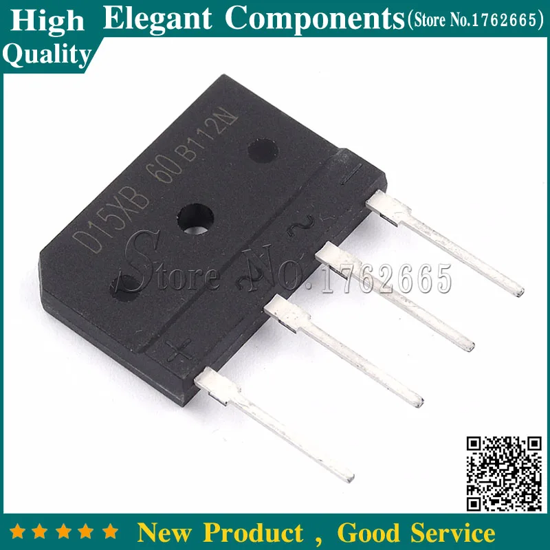 

2PCS 15A 600V diode bridge rectifier D15XB60 Original