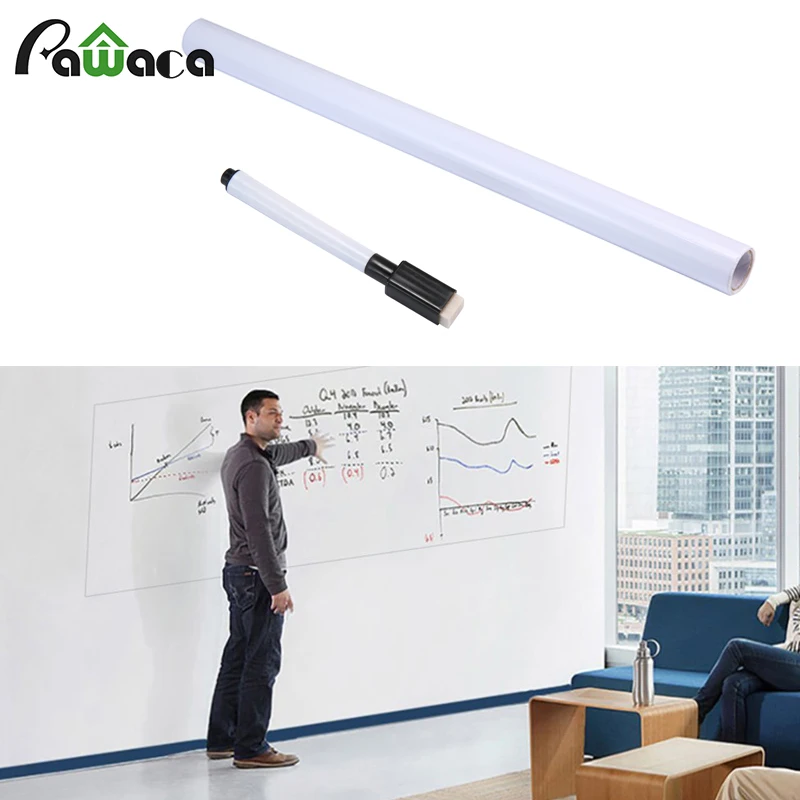 Whiteboard Sticker 45*100/200CM DIY Self adhesive Dry Erase Paper Decal