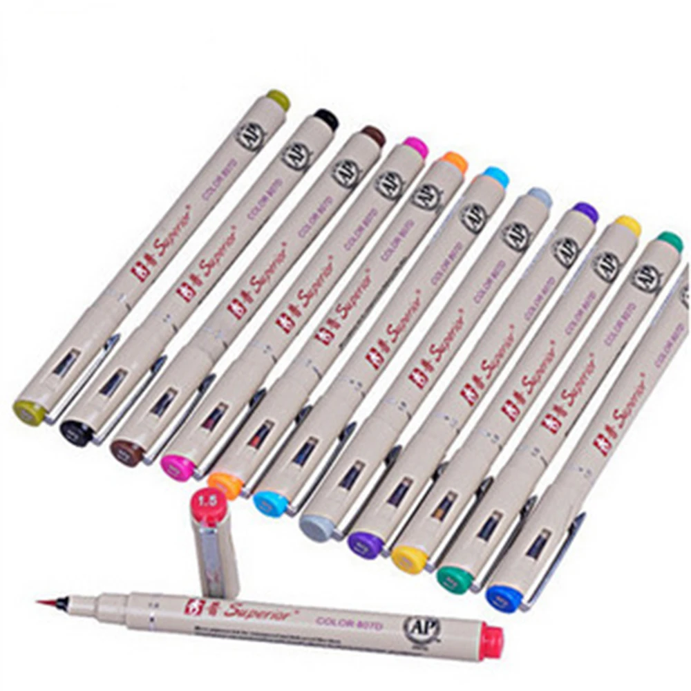 12 pcs lot needle pen Multi Function drawing pen painting