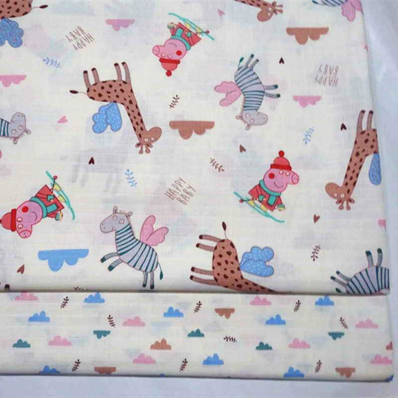 Полметра хлопок мультфильм ткань кроватка для новорожденного застежки для простыни sack двойной слой пряжи ткань летом хлопок B161