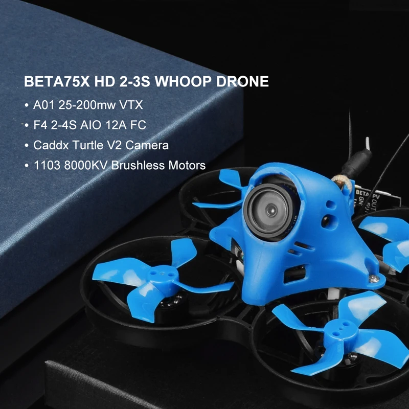 Бесщеточный Дрон BETAFPV Beta75X HD Квадрокоптер 3S с F4 2 4S AIO 12A Turtle V2 камерой OSD Smart Audio 1103