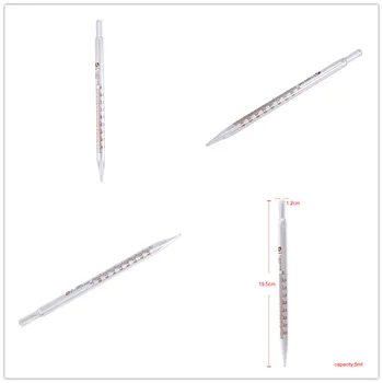 

High Quality 5ml/10ml Lab Chemistry Dropper Dispensing Transfer Pipettes Glass Graduated Pipette without Rubber Bulb
