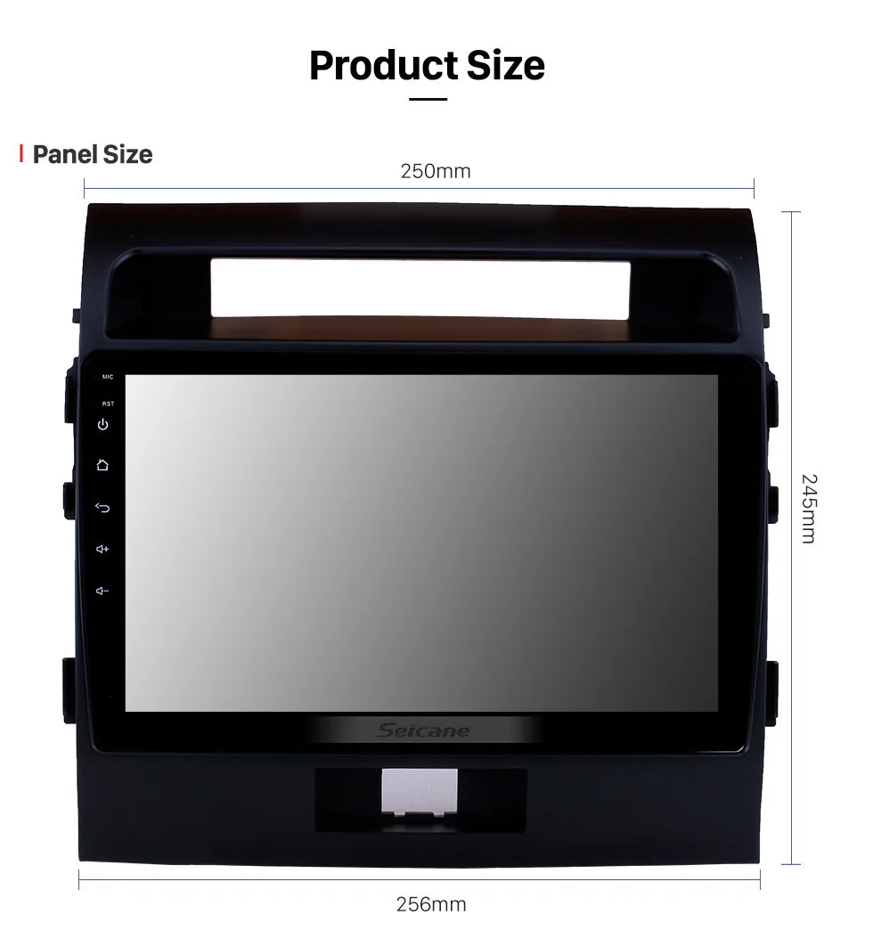 Top Seicane 10.1" Android 8.1 Car Multimedia Player For Toyota Cruiser FJ 2007 2008-2017 Auto Radio GPS Navigation USB AUX WIFI DVR 16