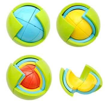 

3D Puzzle Wisdom Ball Assembled 4 Layers Maze Magic Ball Model Educational Toys for Kids Children