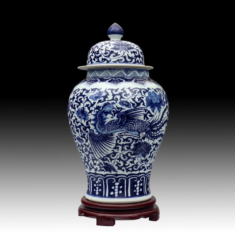 Blue And White Dragon Chinese reproduction ceramic ginger