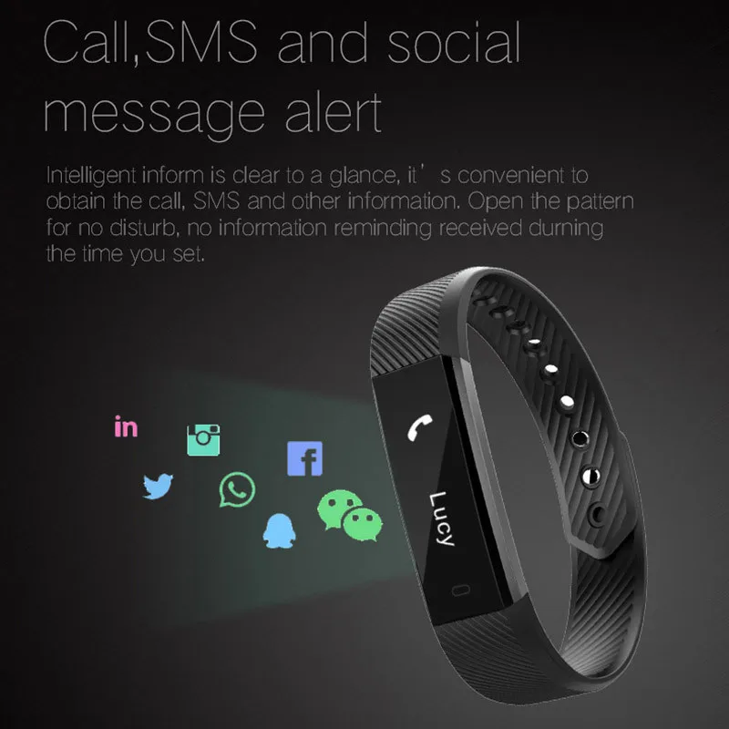 Cena Inteligentny kroku miernik Anti Lost dla Android IOS sport Fitness bransoletka z nadajnikiem krokomierz uśpienia monitora Bluetooth